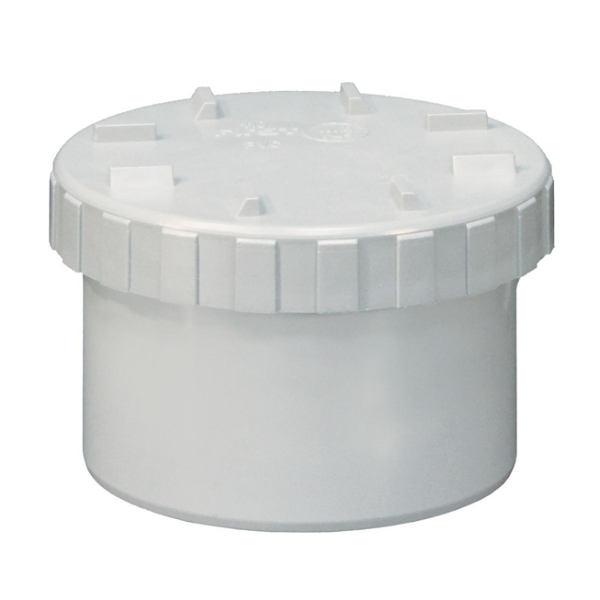 Tampon de visite PVC ø 315,0 mm - Bouchon à visser - Évacuation mâle à coller - Pour évacuation des eaux usées