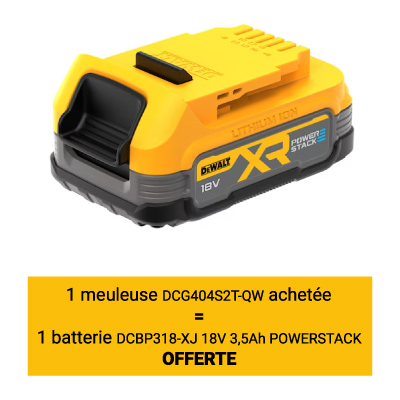 troisième batterie Dewalt offerte