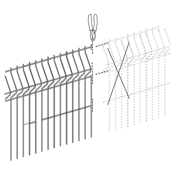 Panneau rigide clôture AXIS®M 40200 grands plis Dirickx - - Ht.1,52 MTR