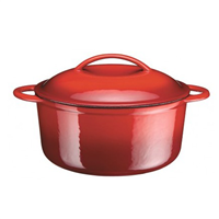 Cocotte ovale en fonte avec couvercle à picots - Contenance 6,3L - Compatible tous feux