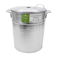 Cuiseur stérilisateur en aluminium Le Pratique - Capacité 12 bocaux de 1L - Utilisation au gaz