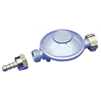 Détendeur butane à sécurité 28 mBar avec sortie raccord tétine