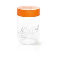 Bocal à vis le parfait avec couvercle plastique orange 2 l diamètre 95 mm