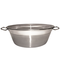 Bassine inox Le Pratique 2 anses 9 litres diamètre 38 cm