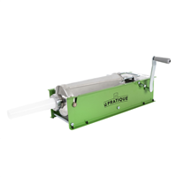 Poussoir à saucisse horizontal Le Pratique - Cylindre inox 2 vitesses - Cuve 5L - 4 entonnoirs