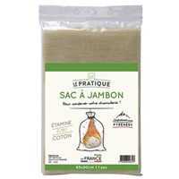 Sac à jambon étamine coton écru 65 x 80 cm