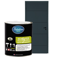 Peinture bois - Gris anthracite satin brillant