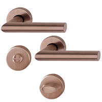 Ensemble sur rosace Amsterdam Inox cuivré