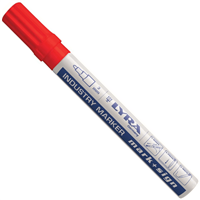 Marqueur peinture indélébile Lyra mark+sign pour surfaces lisses pointe 2 à 4 mm coloris rouge