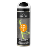 Traceur de chantier TEMPO TP fluorescent temporaire 2-8 semaines couleur blanc 500 ml