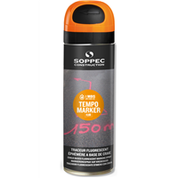 Traceur Tempo Marker éphémère 5 à 15 jours fluorescent orange aérosol 500 ml