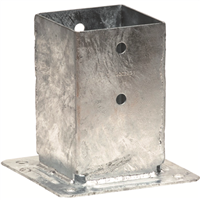 pied de poteau carré sur platine 90