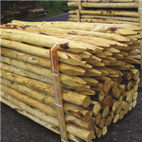 Piquets ronds écorcés châtaignier - 70-100MM - L.1,80M