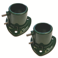 Kit 2 Platines pour portillon ECOGARDEN poteau rond - Vert RAL6005