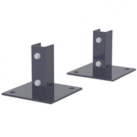 Platine à visser Dirickx pour portillon Ecogarden Plus - gris RAL 7016 - lot de 2