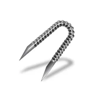 crampillon cranté en acier galvanisé diamètre 4.50 x 45 mm - boîte de 5 kg