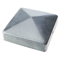 chapeau pyramide pour poteau bois acier galvanisé - sections 90 x 90 mm