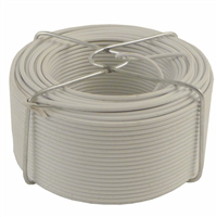 fil d'attache acier plastifié blanc - diamètre 1.3 mm - longueur 50 mètres