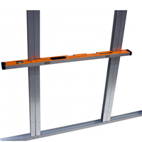 niveau à bulle edma pour plaquiste avec encoches aimantées larges 2 fioles 90 cm