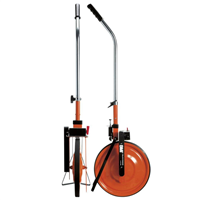 odomètre de mesure avant arrière rollfix standard pliable - roue pleine acier - bmi - orange