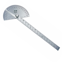 rapporteur d'angle wilmart acier inoxydable secteur 90 mm longueur 300 mm