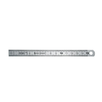 réglet flexible en inox - graduation sur 2 faces en mm et ½ mm - wilmart - longueur 250 mm