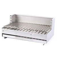 barbecue à charbon le marquier vulcain inox cuve 54 x 32 cm - 6 à 10 couverts