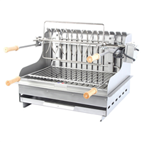 barbecue à charbon le marquier mendy inox cuve 54x32 cm - 6 à 10 couverts