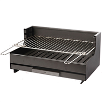 barbecue à charbon le marquier vulcain cuve 54x32 cm - 6 à 10 couverts