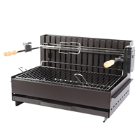 barbecue à charbon le marquier vulcain tb cuve 61x33 cm - 6 à 10 couverts