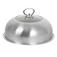 cloche de cuisson vitrée en inox avec poignée - le marquier - cuisson à l'étouffée 