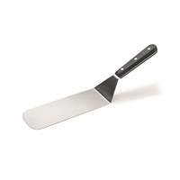 spatule inox longue coudée pom pour plancha forge adour