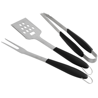 set de 3 ustensiles en inox le marquier avec spatule fourchette et pince