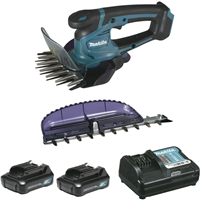 taille-herbe sans fil makita um600dwyex 12v 1.5ah avec kit sculpte-haie 2 batteries et chargeur