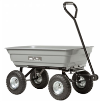 chariot de jardin haemmerlin 4x4 garden 75 litres gris roues gonflées charge max 150 kg