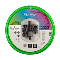 tuyau d'arrosage mint fitt avec accessoires - diamètre 15 mm - longueur 15 mètres - vert 