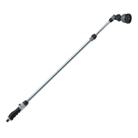 fusil arrosoir télescopique réglable de 80 à 130 cm - 7 jets tête orientable - bi matière noir