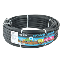 tuyau goutteurs en ligne incorporés 2 litres d'eau/heure - 13 x 16 mm - couronne 50 m - noir 