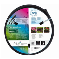 ensemble tuyau poreux ecodrop avec raccords et réducteur pression - 13 x 16 mm - 15m - noir