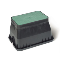 regard jumbo rectangulaire pour vannes arrosage enterré - 64x50x30 cm - couvercle vert