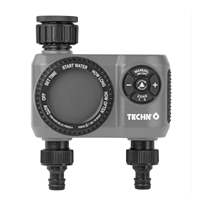 programmateur électronique d'arrosage pour nez robinet 2 voies - affichage digital - techn'o