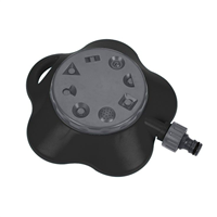 arroseur de jardin polyvalent avec 8 fonctions d'arrosage jusqu'à 360° - fitt - plastique noir