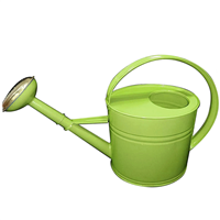 arrosoir de jardin forme ovale en acier galvanisé coloris vert olive 4l guillouard