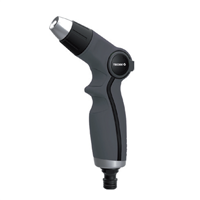 pistolet d'arrosage jet droit réglable - régulateur débit - alu tri-matière - techn'o fitt - gris