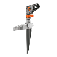 arroseur canon sur pic comfort gardena pour pelouse - secteur arrosage réglable - 75 à 490 m²