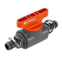 vanne d'arrêt pour tuyau arrosage goutte à goutte ø 13 mm - gardena - coupure eau temporaire