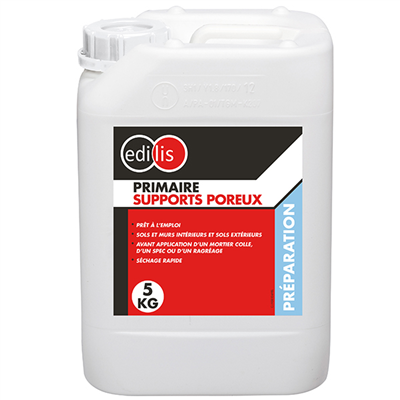 Primaire d'accroche pour supports poreux avant ragréage - edilis - Bidon de 5 kg