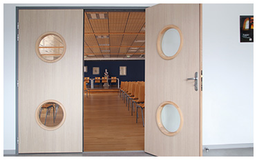 Porte coupe-feu gymnase