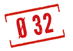 Ø 32