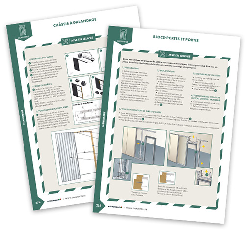 Etapes de mise en oeuvre avec schémas de pose
